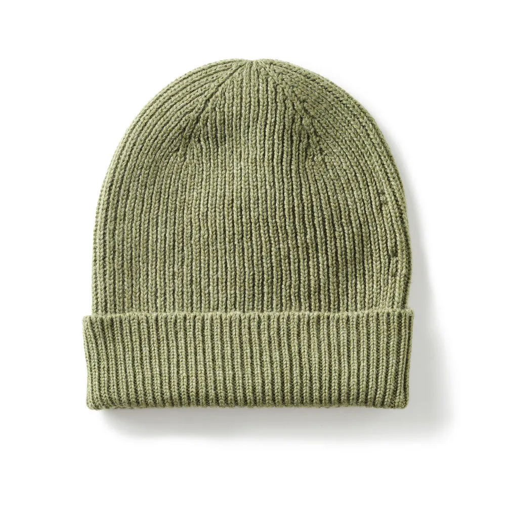 Classic Ribbed Cashmere Beanie (One Size / Various Colours)