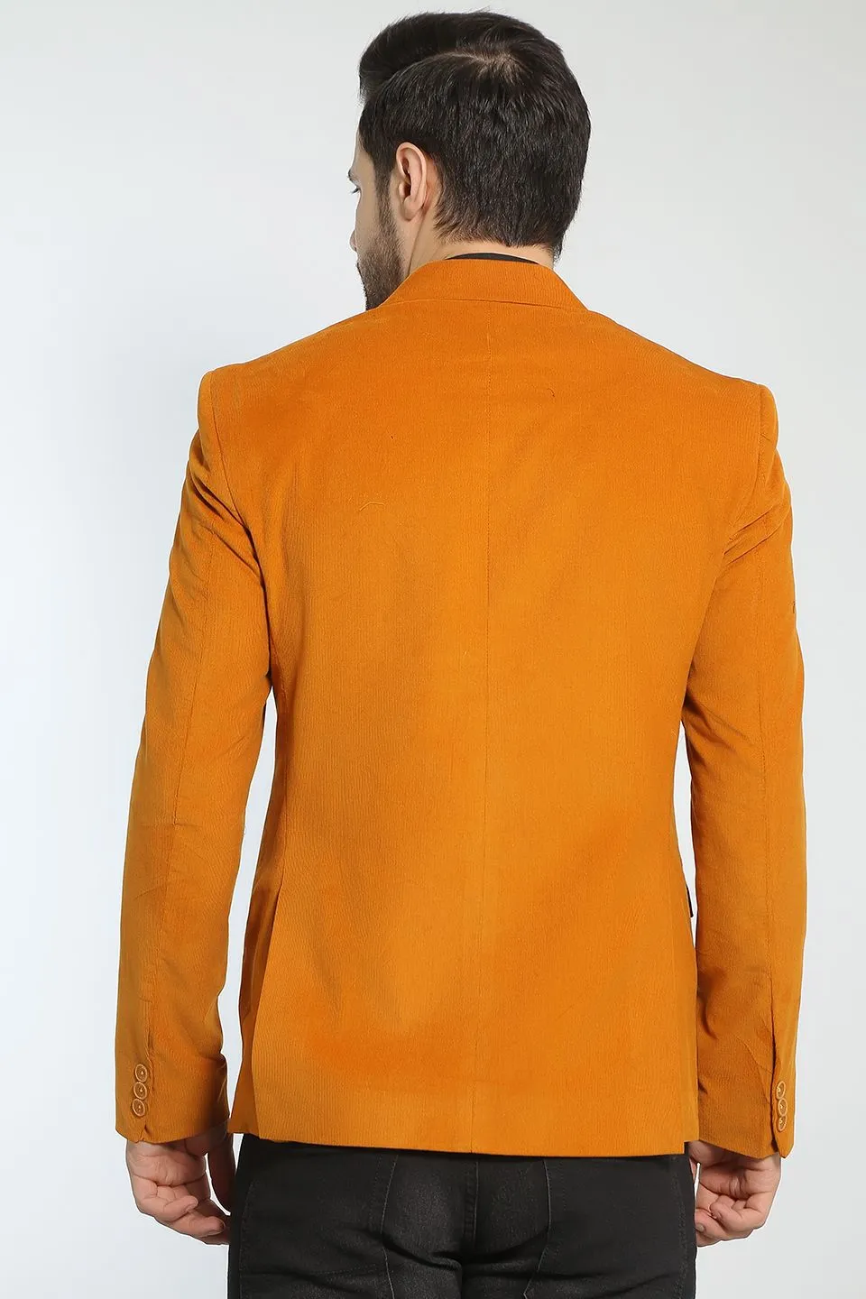 Corduroy Cotton Orange Blazer