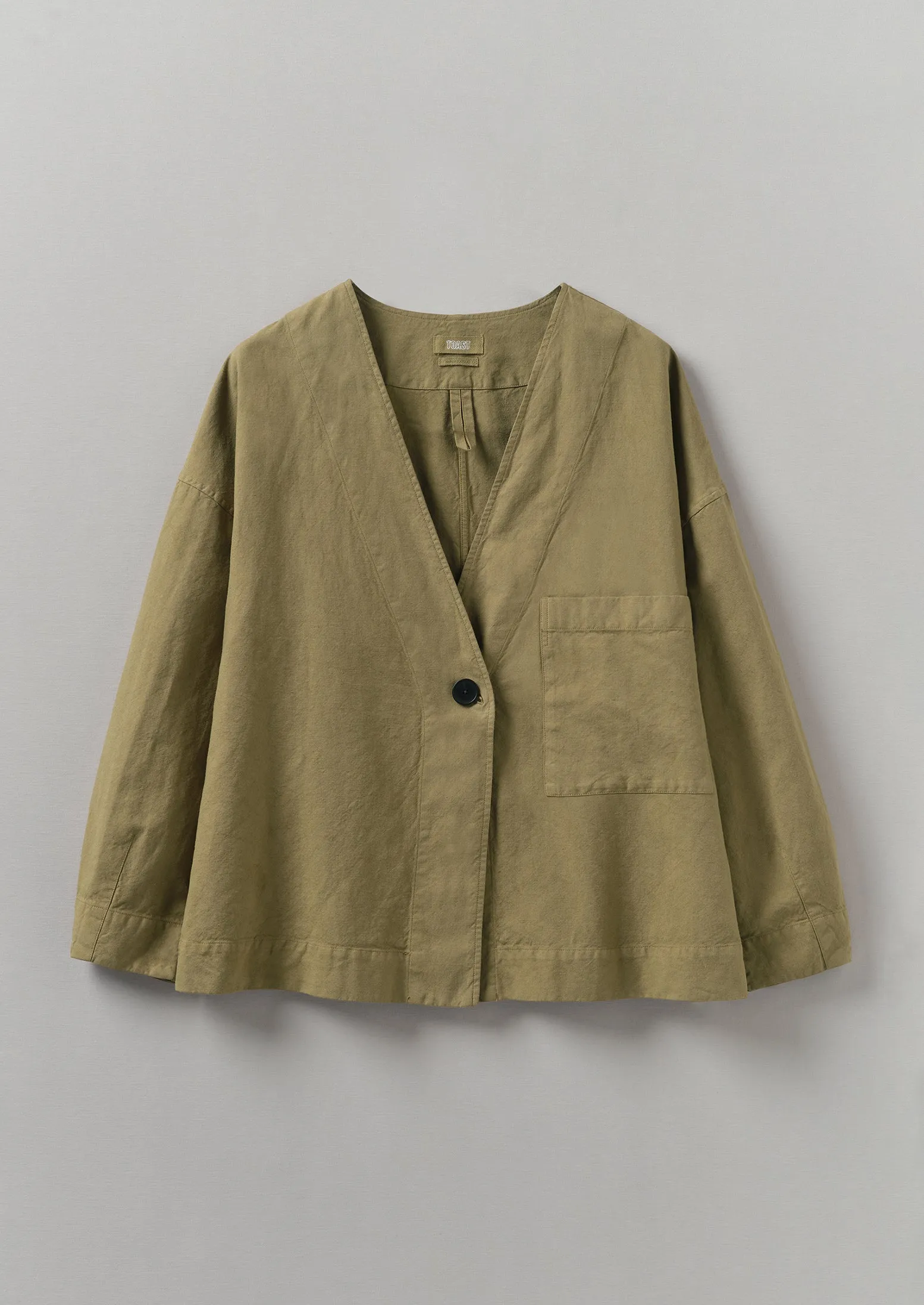 Cotton Linen Wrap Jacket | Golden Sand