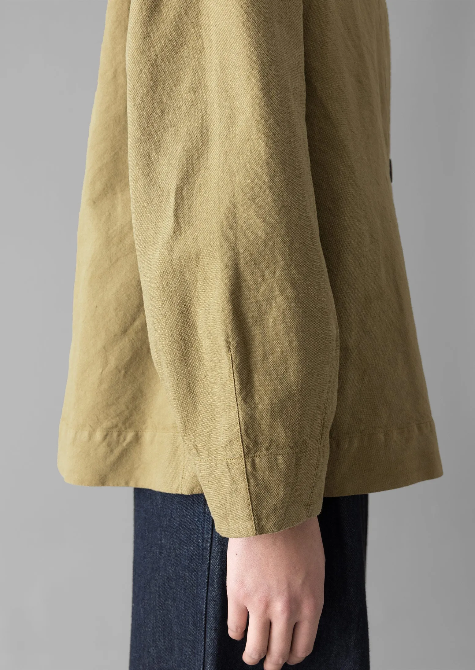 Cotton Linen Wrap Jacket | Golden Sand