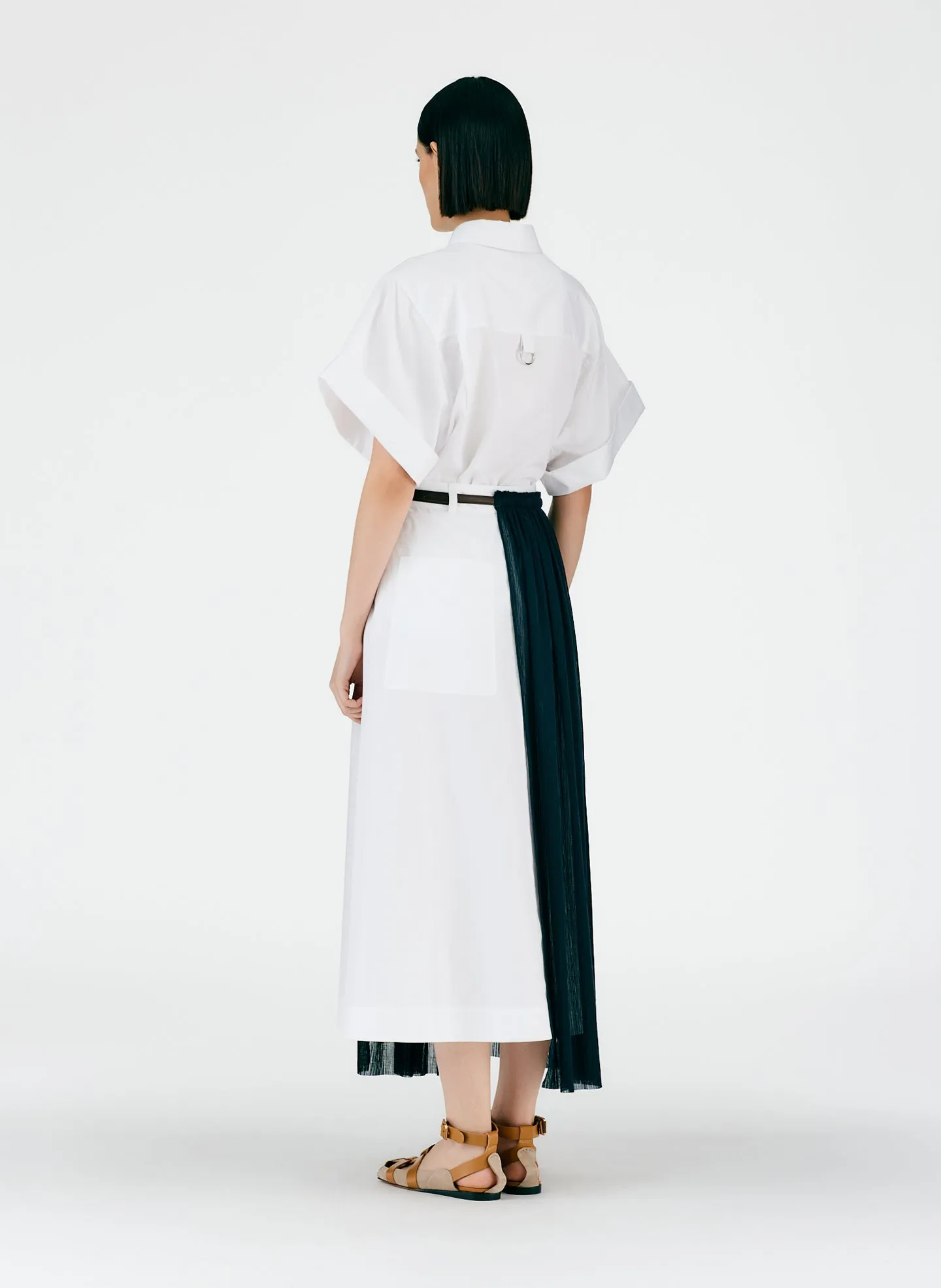 Crepe Gauze Half Layered Full Skirt