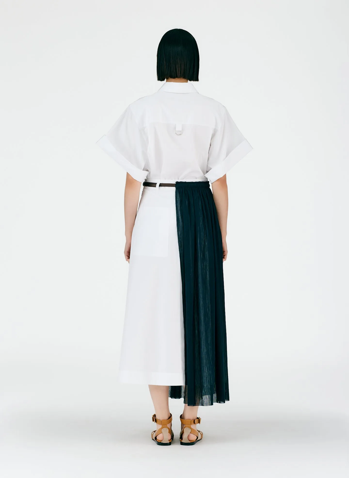 Crepe Gauze Half Layered Full Skirt