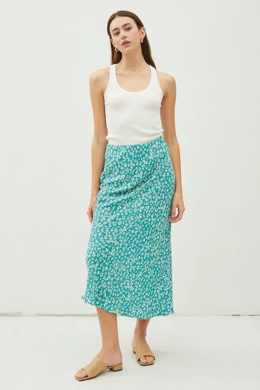 Day Dreamer Midi Skirt - Jade