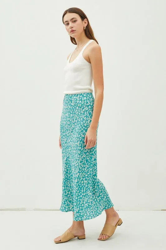 Day Dreamer Midi Skirt - Jade