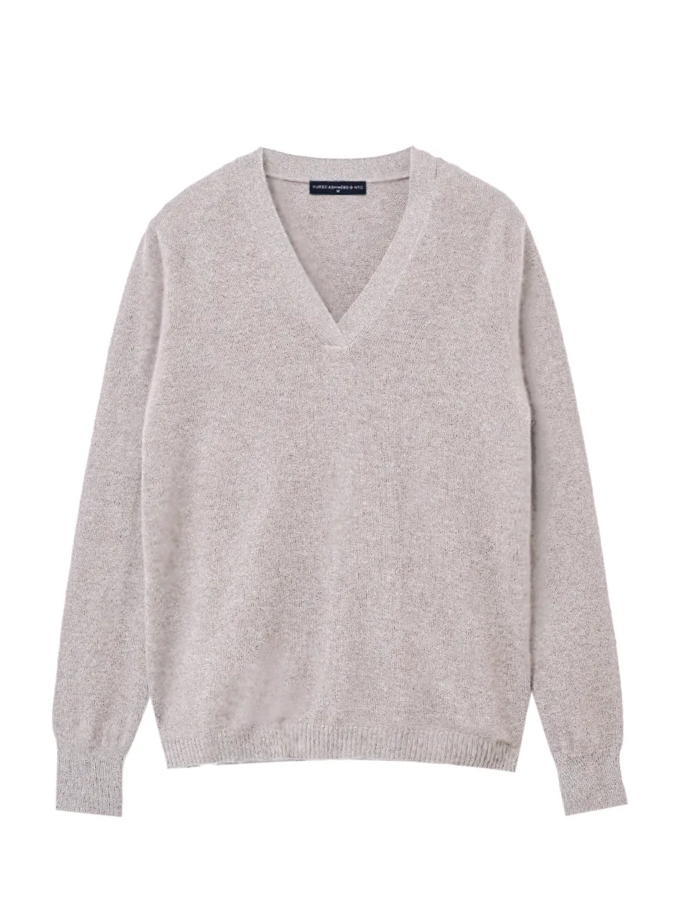 Deep V Neck Sweater_Oatmeal