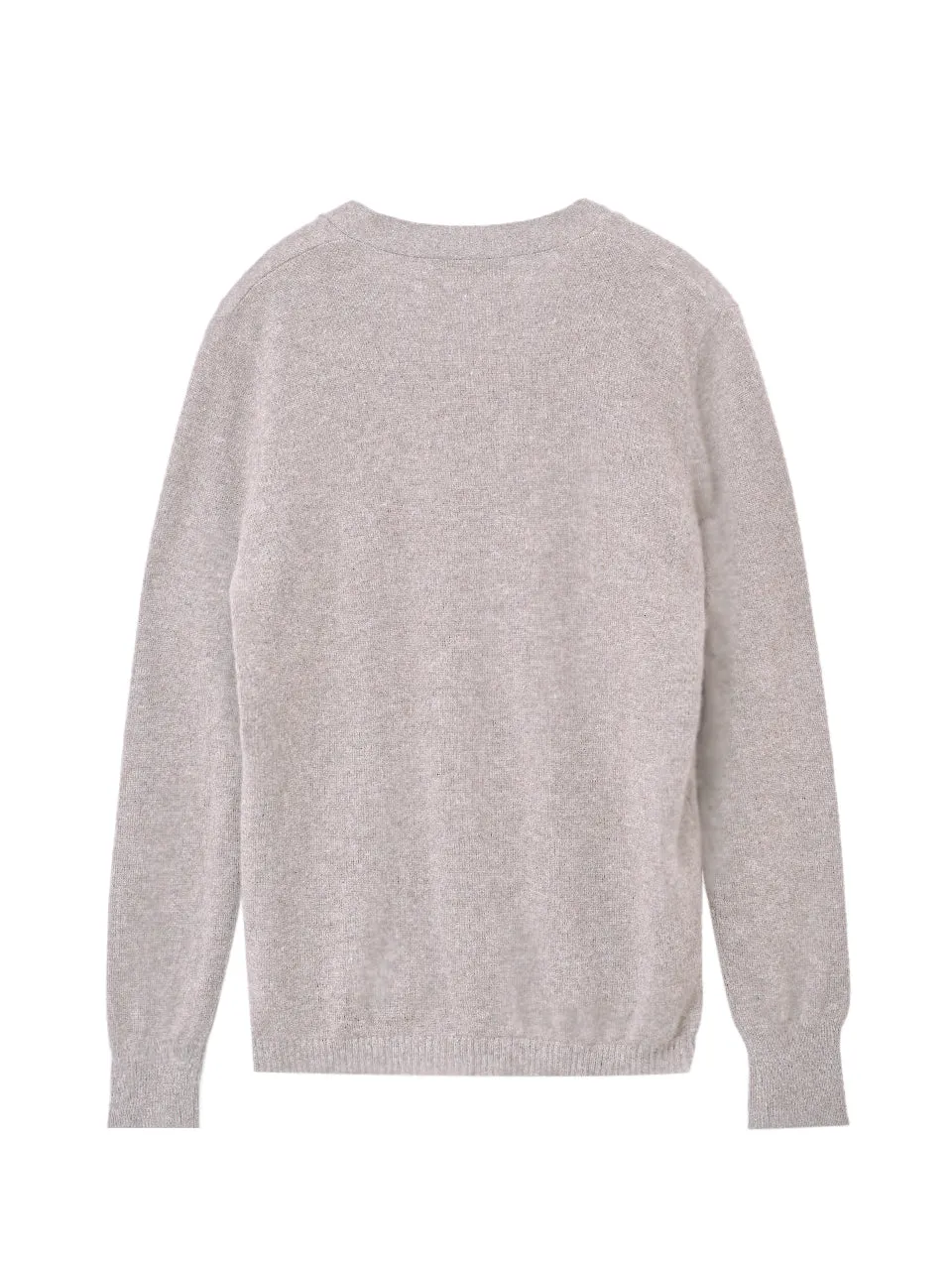 Deep V Neck Sweater_Oatmeal