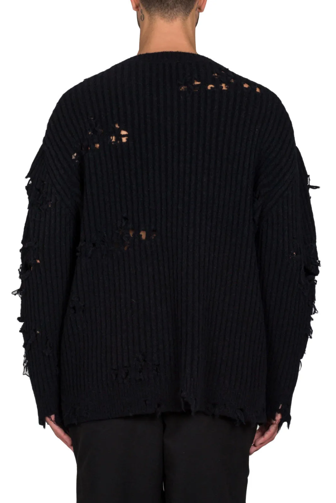 Destroyed Oversized Boucle Sweater