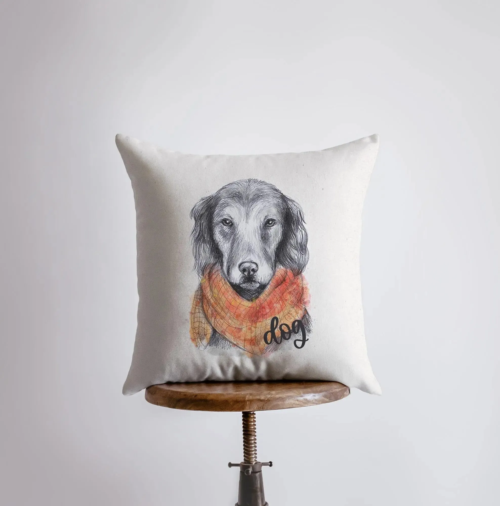 Dog | Pencil Sketch Dog | Pillow Cover | Gift for Dog Lover | Throw Pillow | Home Decor |  Pillow |   Dog Mom Gift | Dog Lover Gift