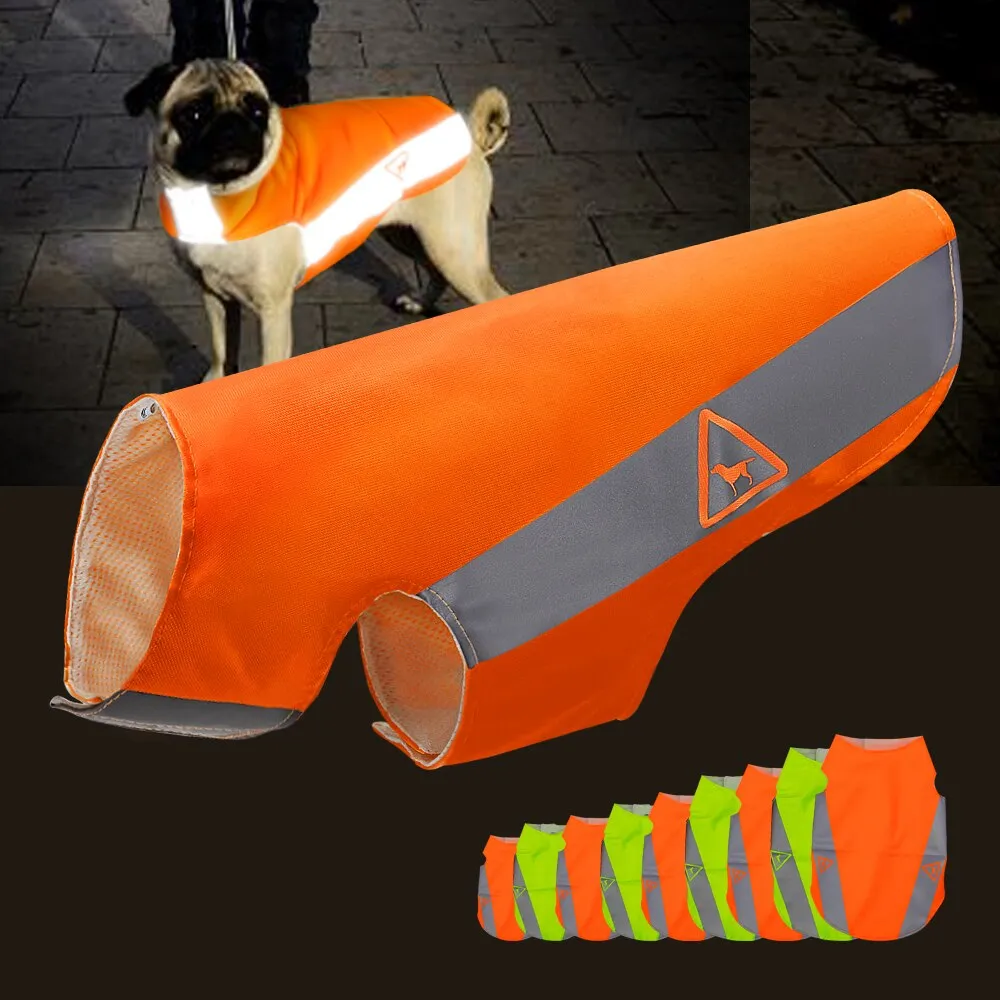 Dog Reflective Safety Harness Body Covering Clothing High Strength Pet Reflective Vest