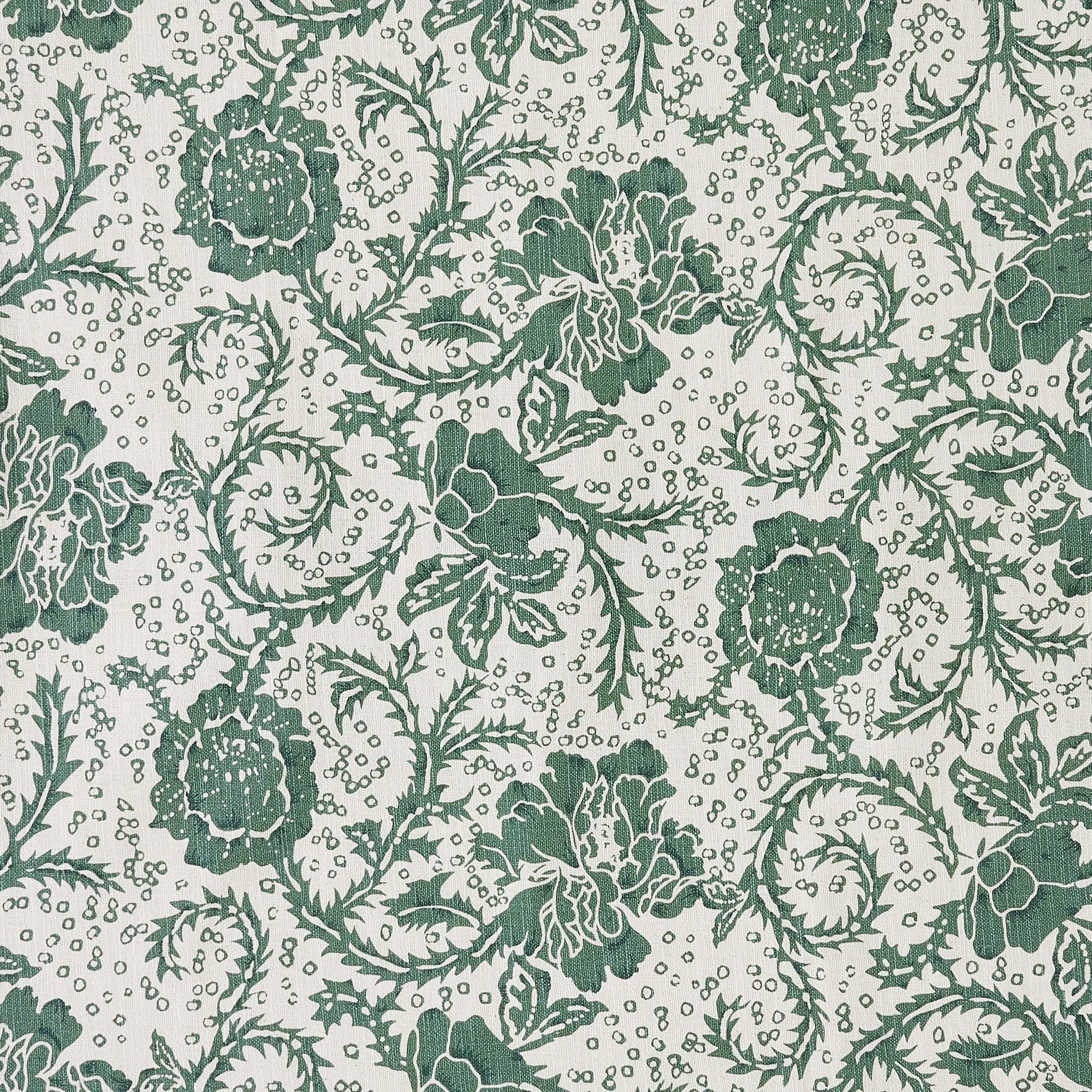 Dorset Green Floral Queen Bed Skirt 60x80x16