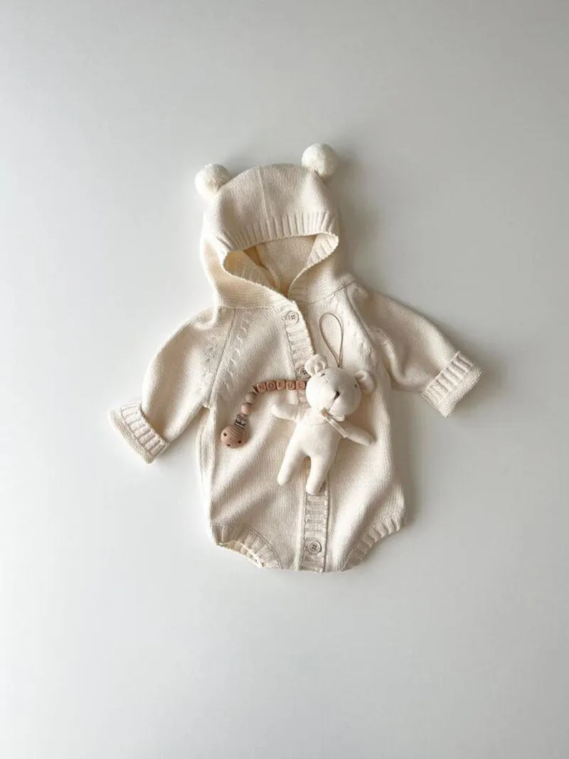 Earthy Knitted Cotton Onesie Sweater