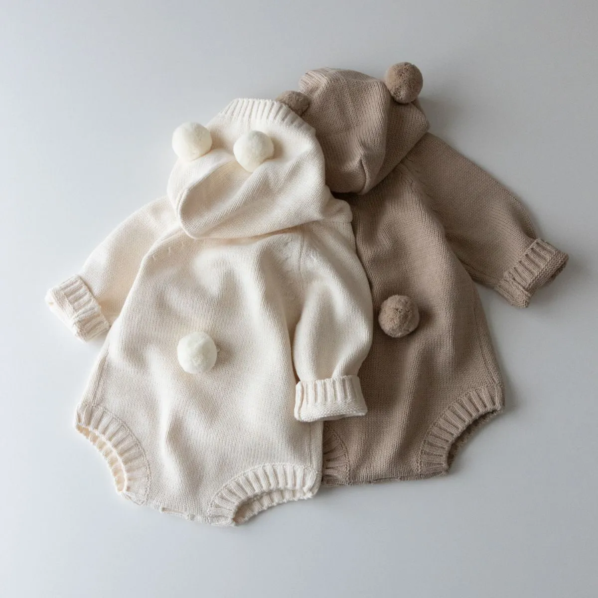 Earthy Knitted Cotton Onesie Sweater