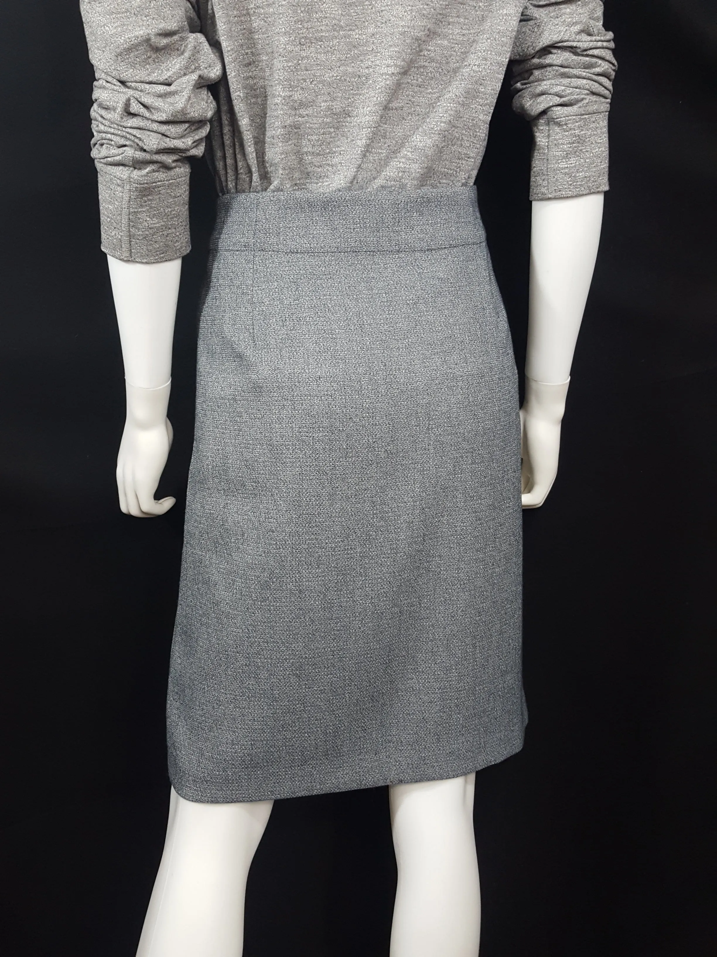 Ellie Kai Gray Tweed Pencil Skirt sz. 12