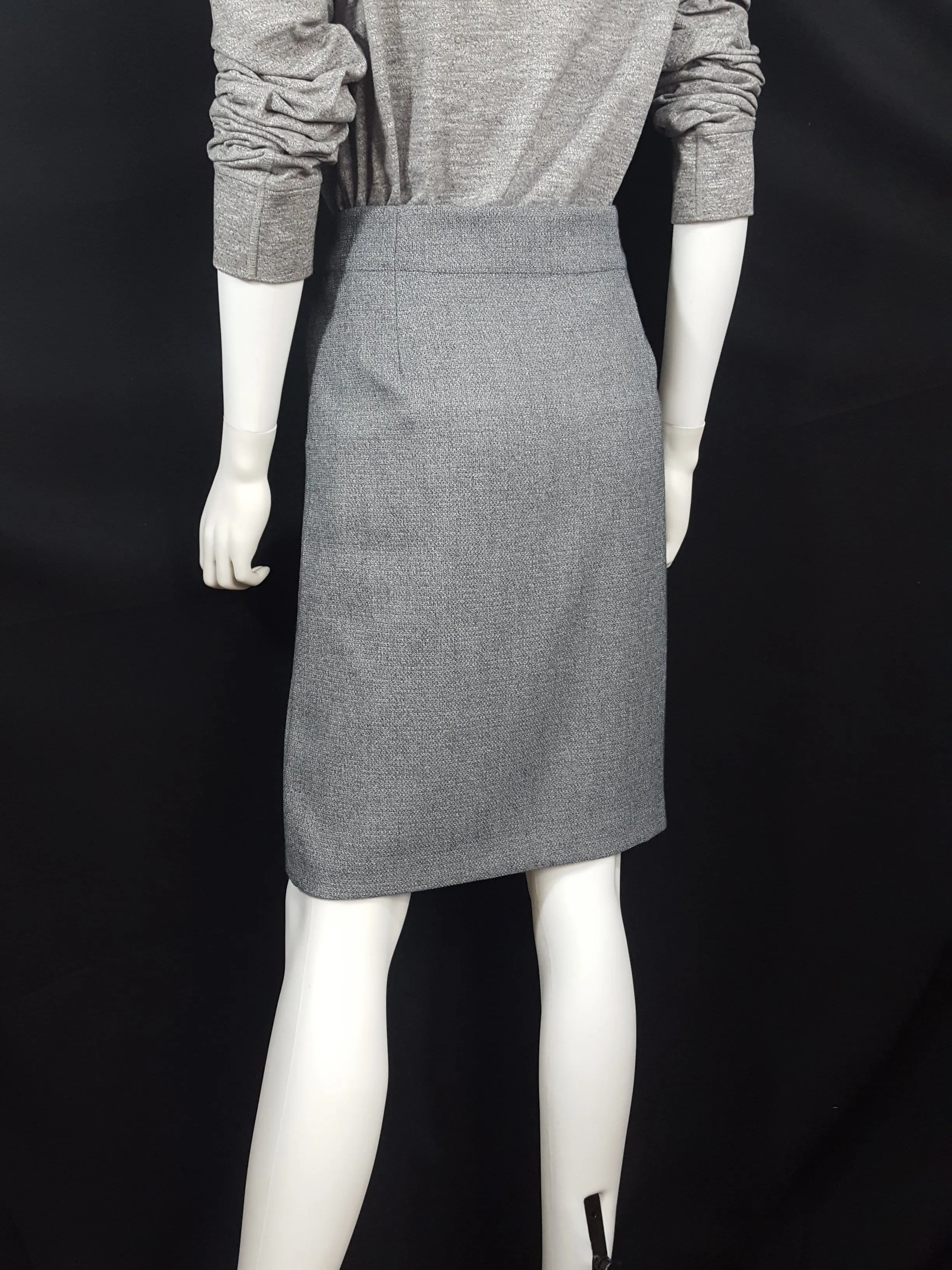 Ellie Kai Gray Tweed Pencil Skirt sz. 12