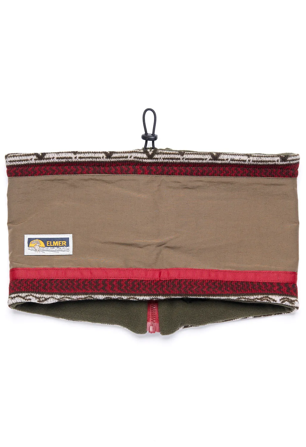 Elmer Fleece Neck Warmer - Khaki / Elmer Print