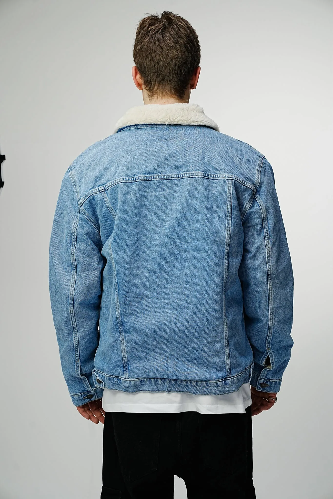 Faux Fur Premium Denim Jacket