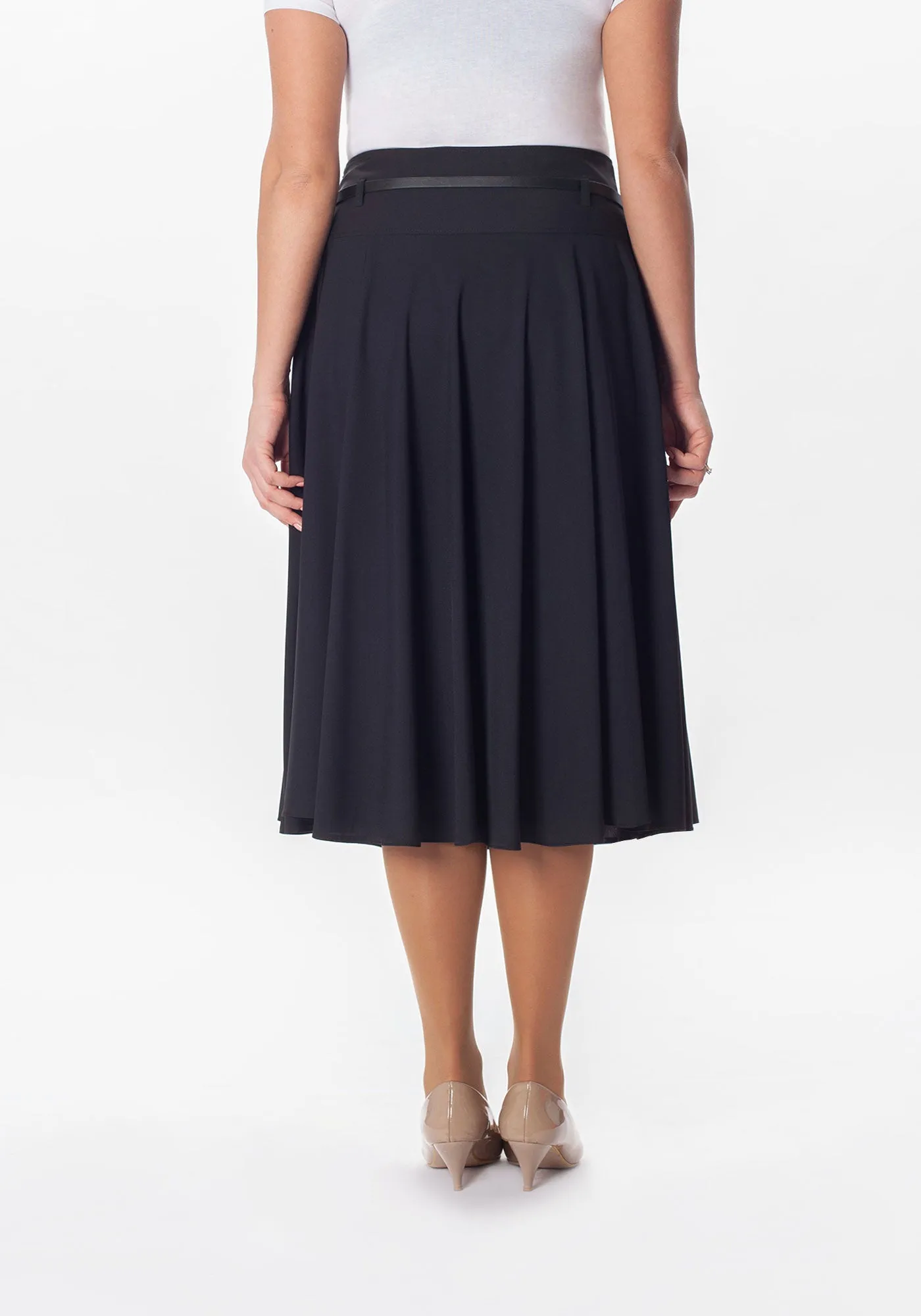 Flare Skirt - Black - Plus Sizes