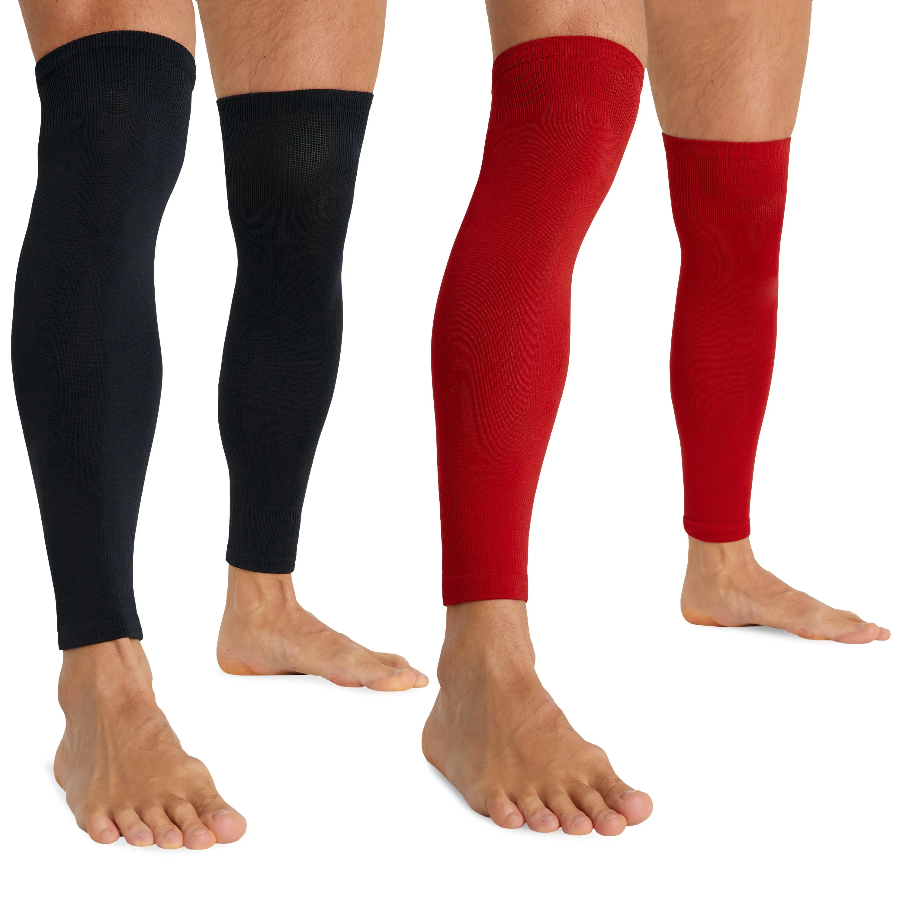 Football Sock Sleeves for Men and Teenagers - Shin Guard Sleeves - Pack of 2