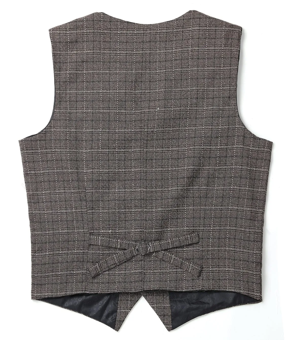 Formal Waistcoat Plaid V Neck Suit Vest