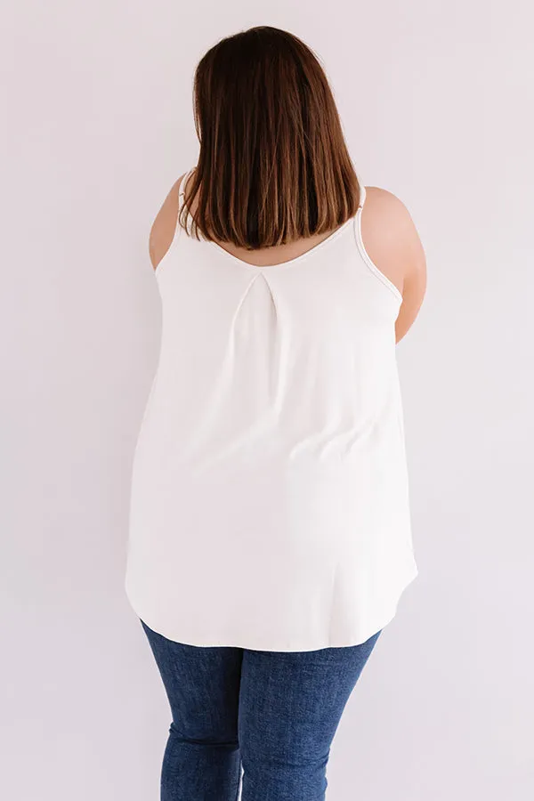 Free Flowing Shift Tank in Champagne Curves