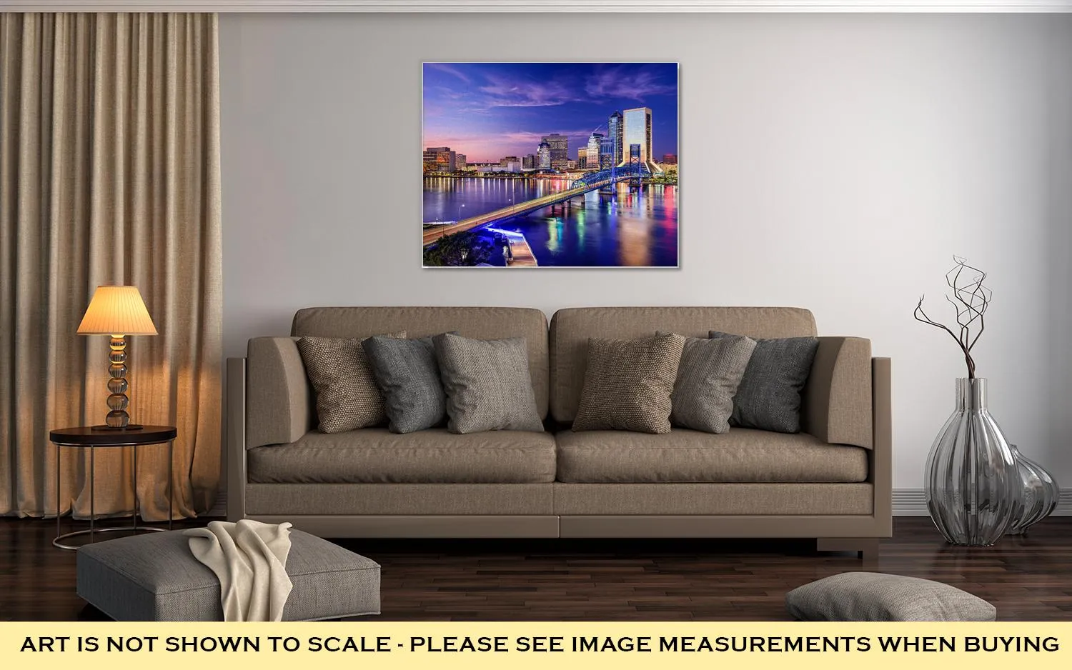 Gallery Wrapped Canvas, Jacksonville Floridusdowntown City Skyline