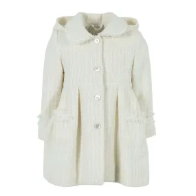 Girls Off White Overcoat