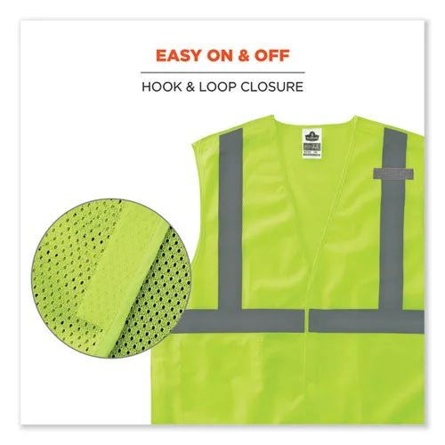 Glowear 8215ba-s Single Size Class 2 Economy Breakaway Mesh Vest, Polyester, Large, Lime, Ships In 1-3 Business Days