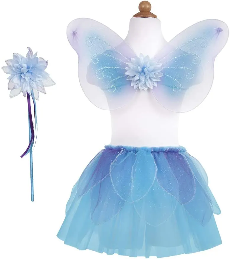 Great Pretenders - Blue Fancy Flutter Skirt, Wings, and Wand