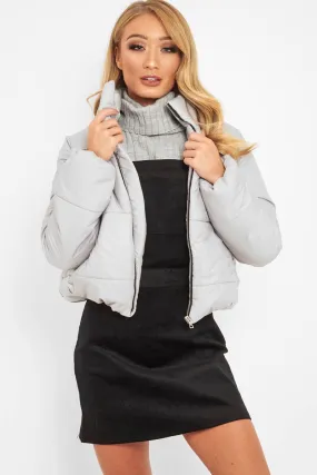 Grey Puffer Coat - Alyssa