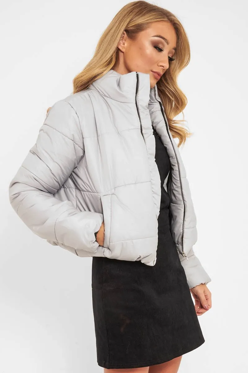 Grey Puffer Coat - Alyssa