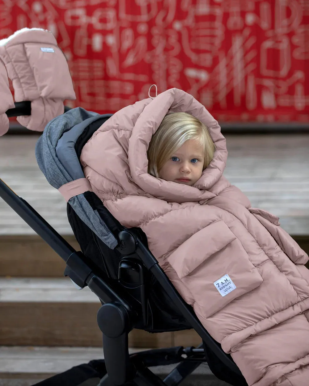 >7 A.M. Enfant Warmmuffs - OSLO CLOUD Ash Rose