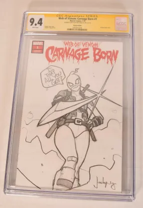 Gwenpool Sketch Art Blank Signed SDCC Exclusive CGC SS 9.4 Marvel