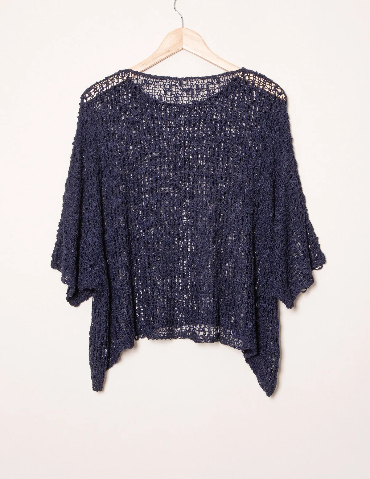 Handwoven Riva Knit Crop Poncho