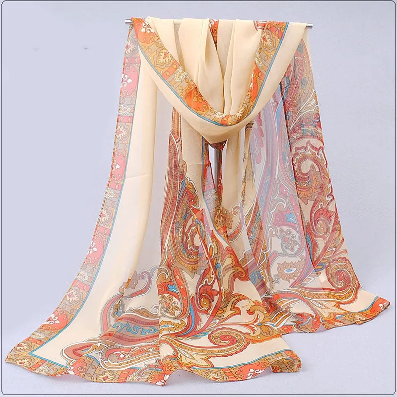 Hijab womens tops fashion spring autumn chiffon silk scarf summer sun cape air conditioning thermal scarves