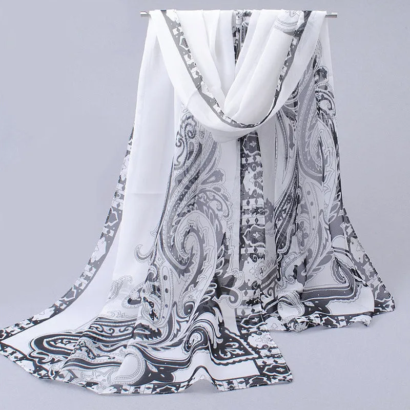 Hijab womens tops fashion spring autumn chiffon silk scarf summer sun cape air conditioning thermal scarves