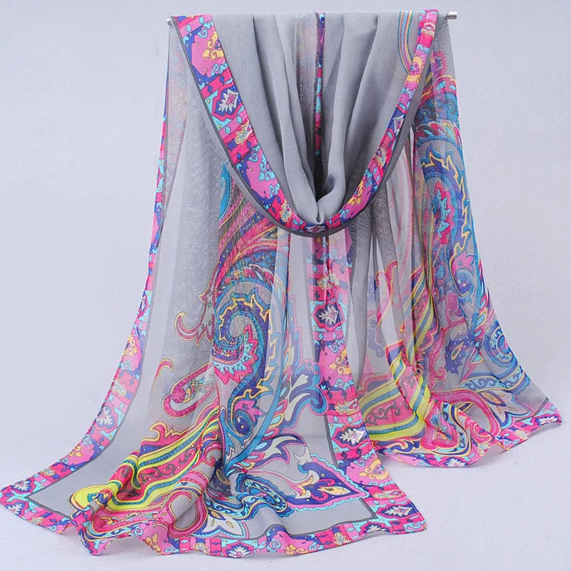 Hijab womens tops fashion spring autumn chiffon silk scarf summer sun cape air conditioning thermal scarves