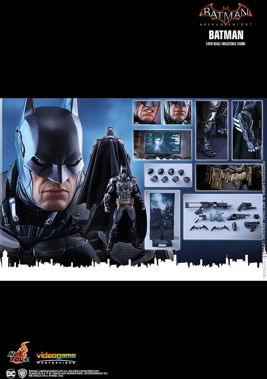 HOT TOYS BATMAN ARKHAM KNIGHT BATMAN 1/6 VGM26