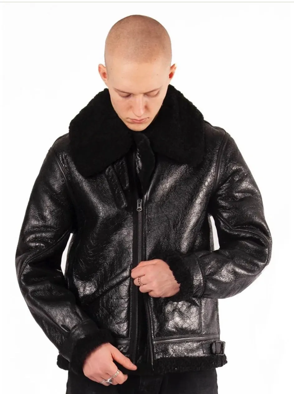 Human Scales Burt Black Shearling