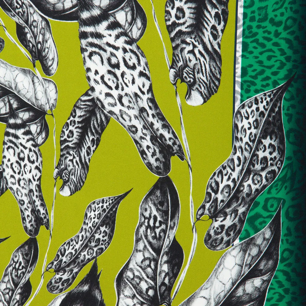 Jaguar Leaves Classic Silk Scarf