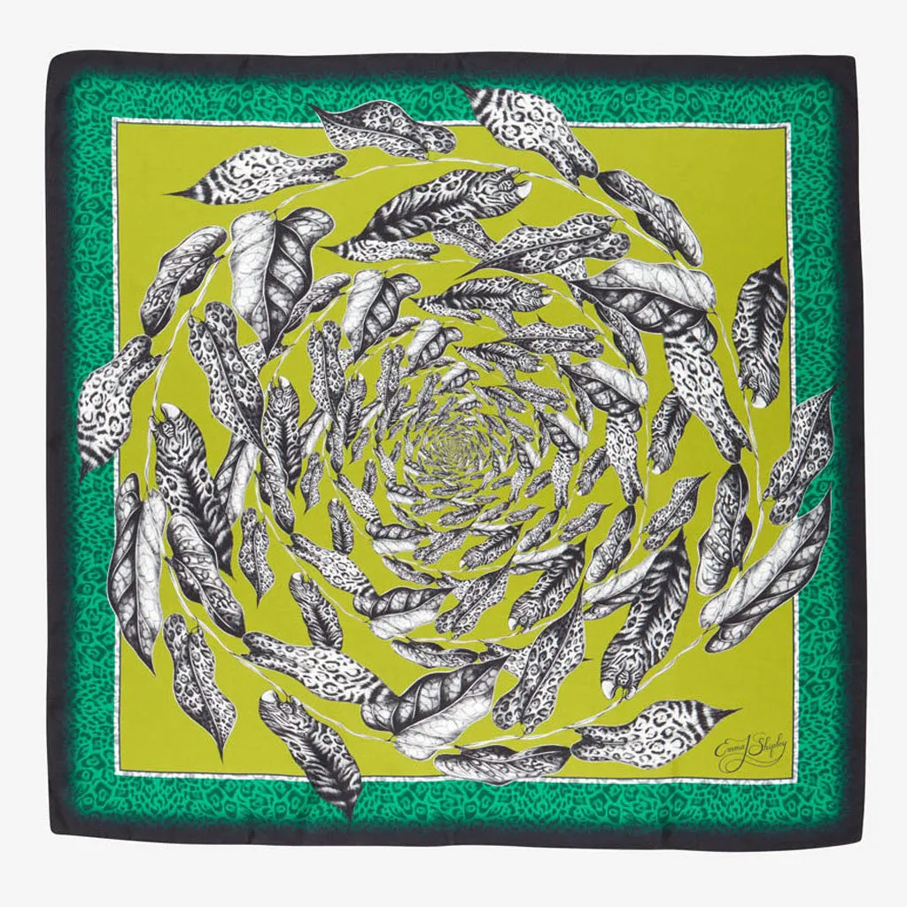 Jaguar Leaves Classic Silk Scarf