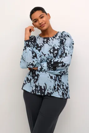 Kaffe Curve Luma Blouse in Blue