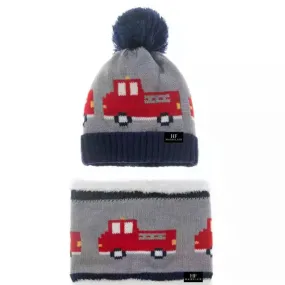 Kids - Trucks 6m - 4yrs Beanie & Scarf