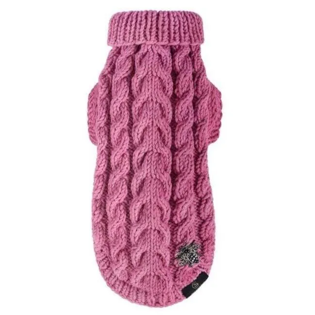 Knitted Sweater LUXURY Bebe’s by Oh Charlie - Raspberry