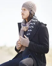 Knitting Pattern Men’s Beanie, Mitts & Scarf