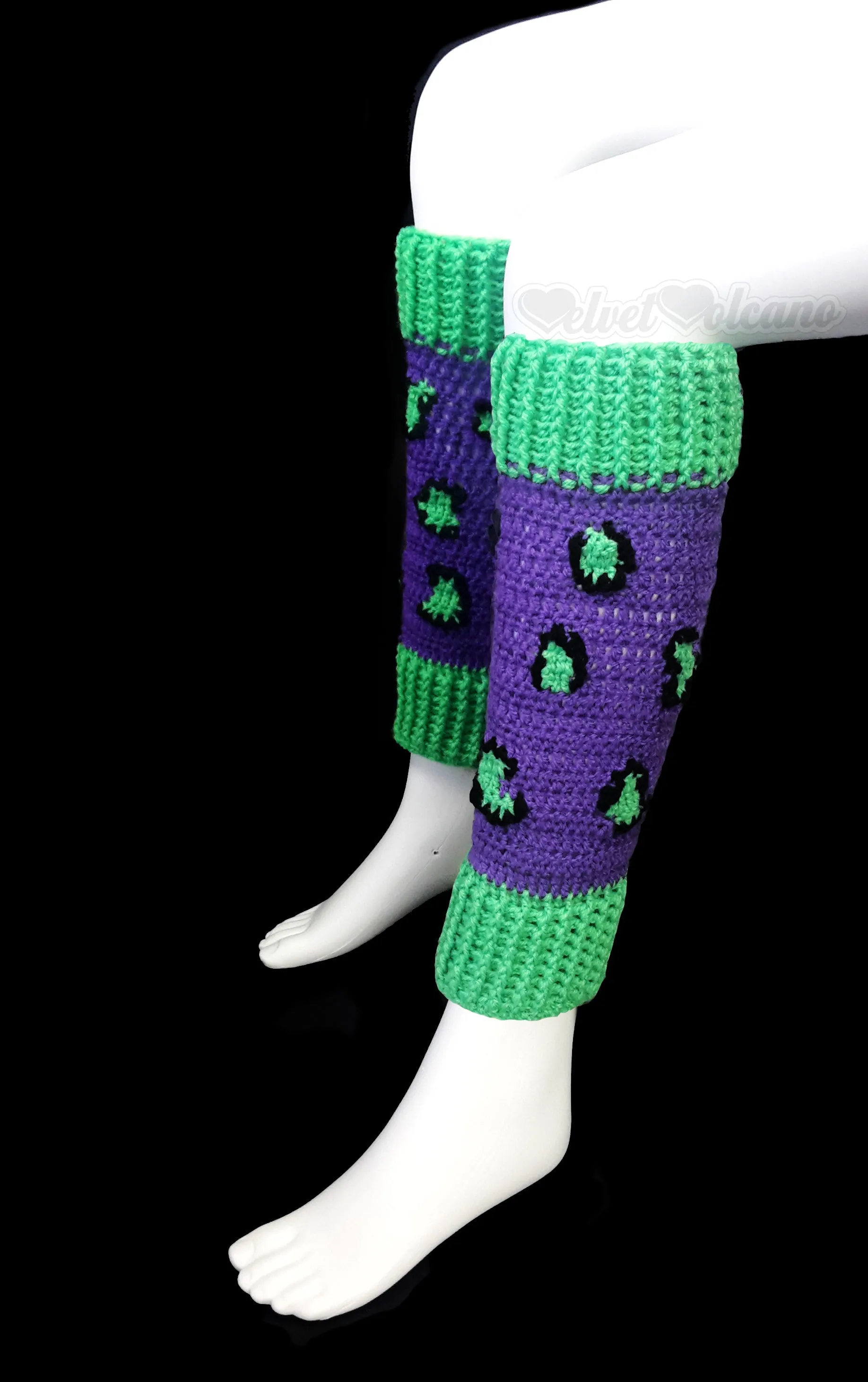 Leopard Leg Warmers (Custom Colour)