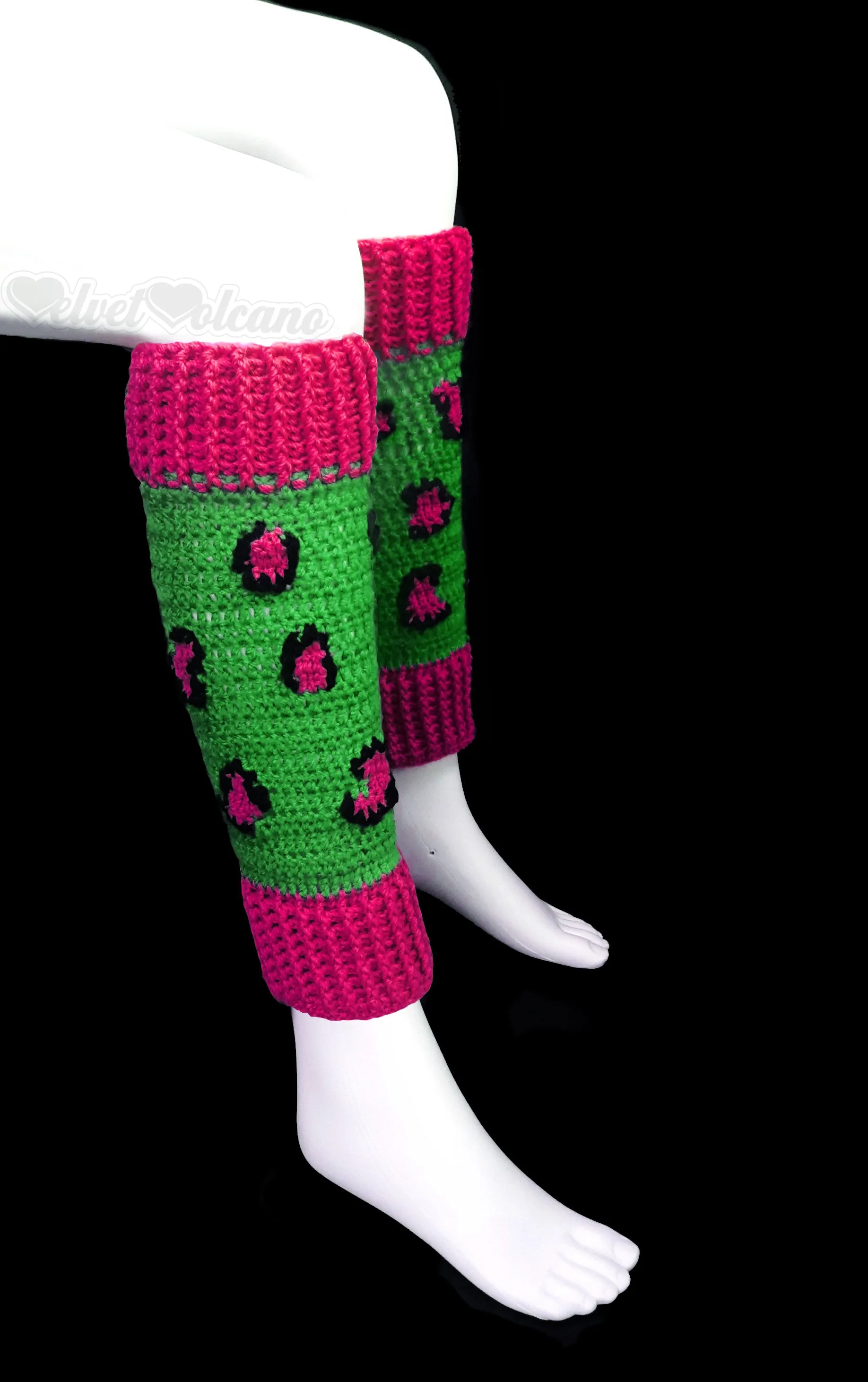 Leopard Leg Warmers (Custom Colour)