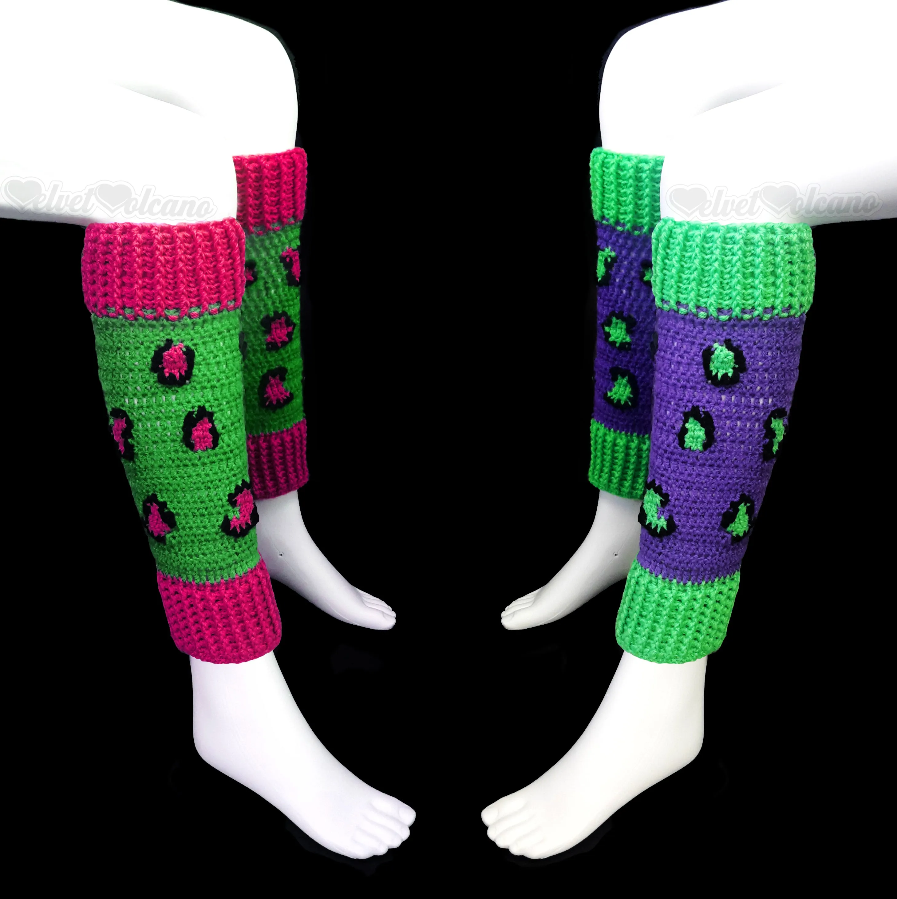 Leopard Leg Warmers (Custom Colour)