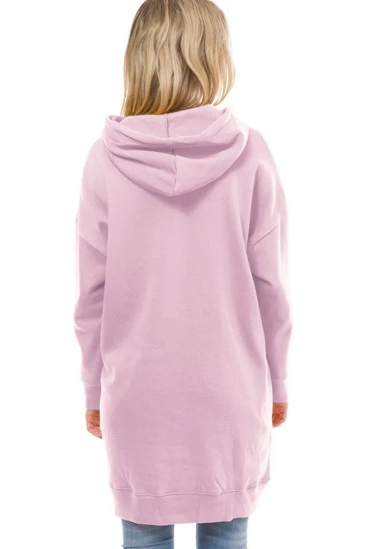 Lilac Plus Hoodie Sweatshirt Pullover Tunic Top