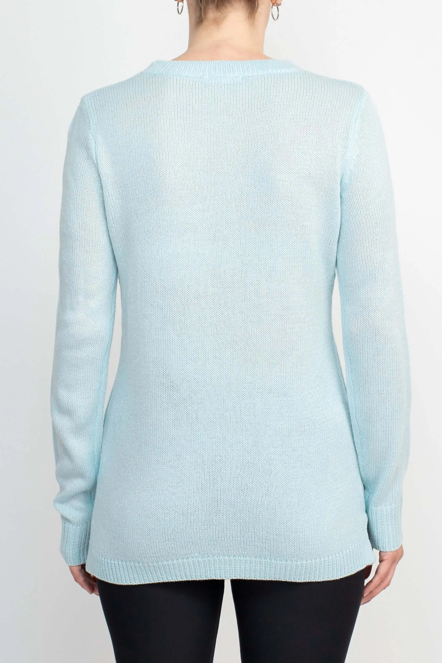 Lissy Crew Neck Long Sleeve Solid Knit Sweater