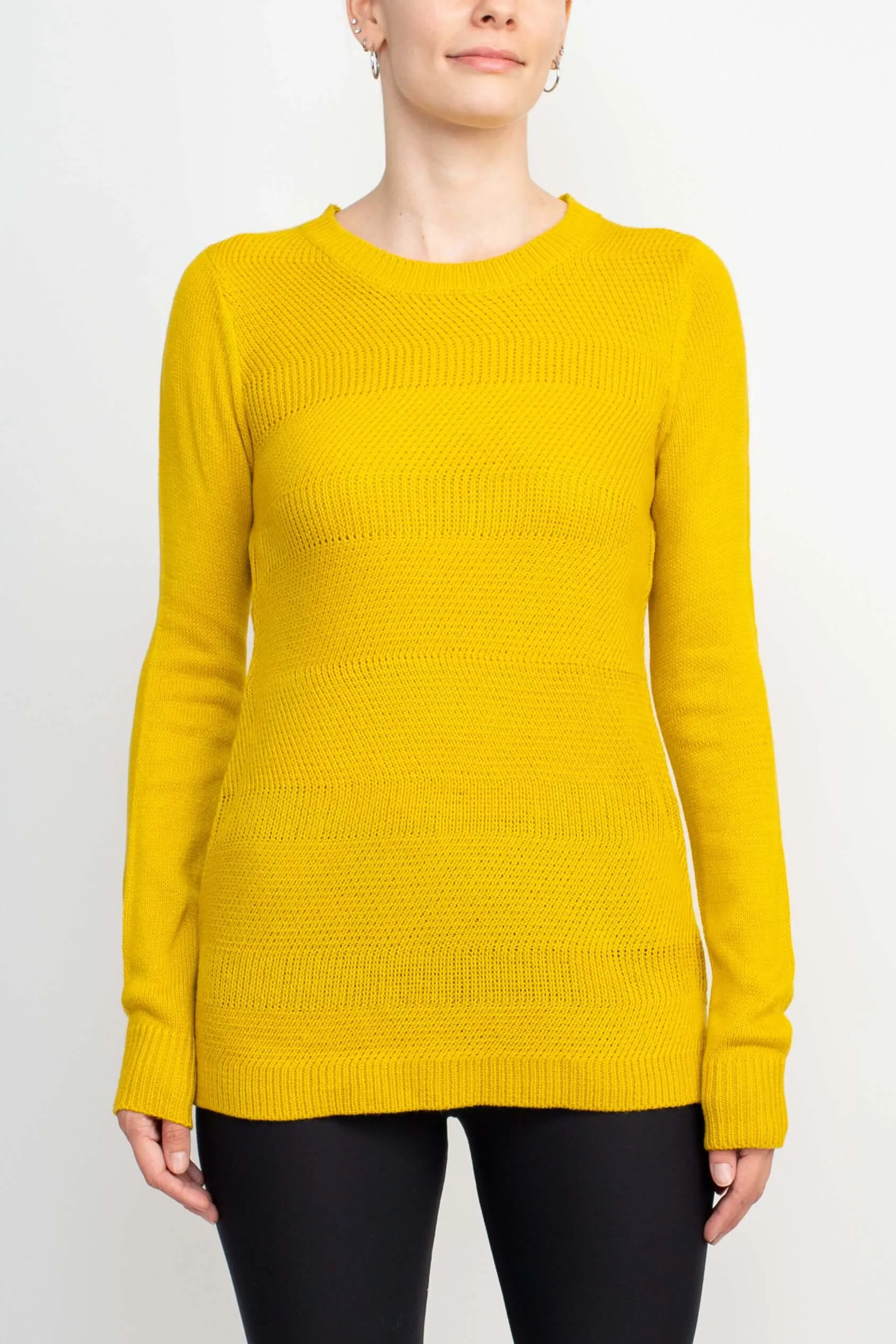 Lissy Crew Neck Long Sleeve Solid Knit Sweater